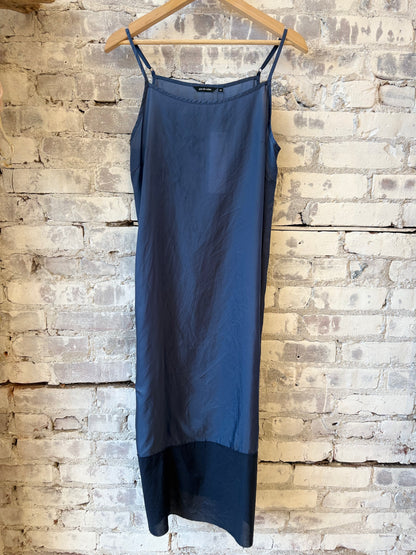 Bemberg Pieced Cupro Slip Dress - Cobalt Blue - DUNE + SALT