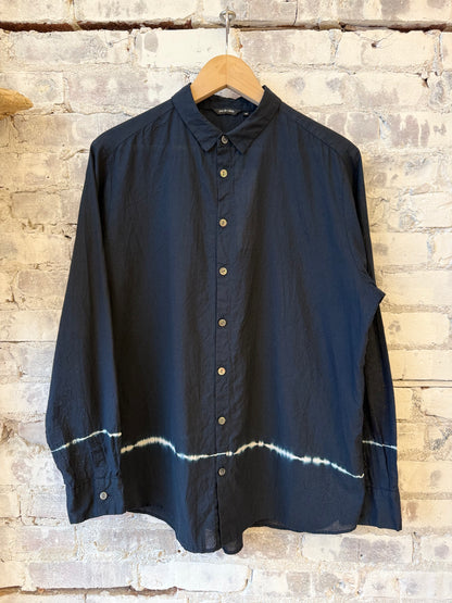 Engineered Tie-Dye Striped Shirt - Dark Navy - DUNE + SALT