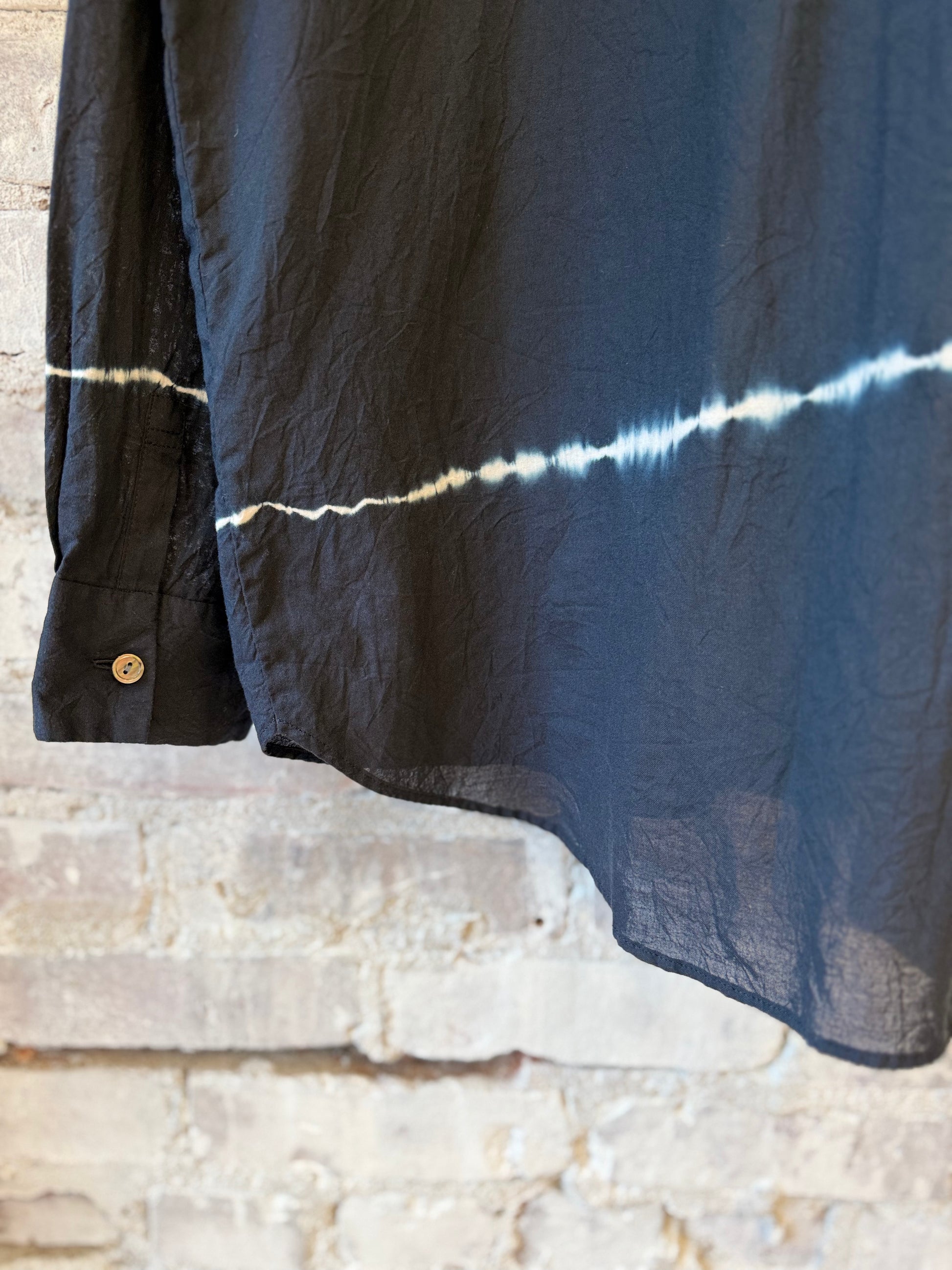 Engineered Tie-Dye Striped Shirt - Dark Navy - DUNE + SALT