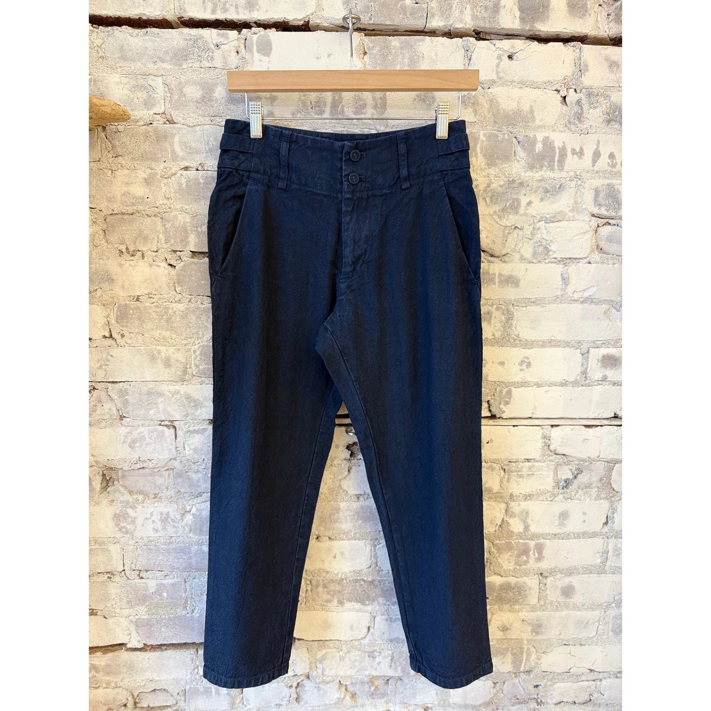 Linen Cotton Soft Twill Pant - Navy - DUNE + SALT