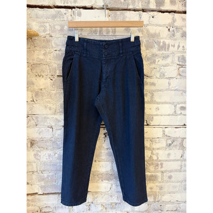 Linen Cotton Soft Twill Pant - Navy - DUNE + SALT