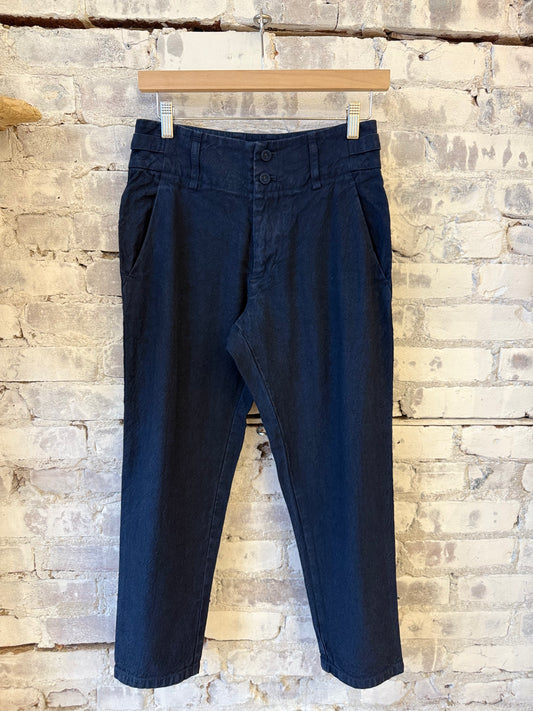 Linen Cotton Soft Twill Pant - Navy - DUNE + SALT