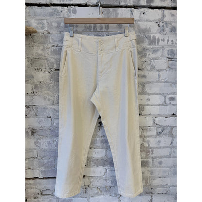 Linen Cotton Soft Twill Pant - Ivory - DUNE + SALT