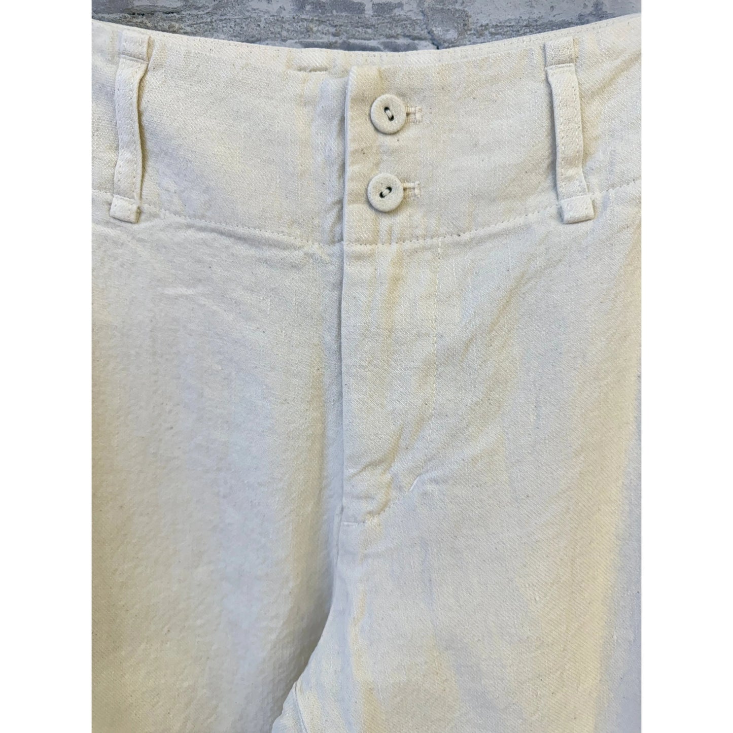 Linen Cotton Soft Twill Pant - Ivory - DUNE + SALT
