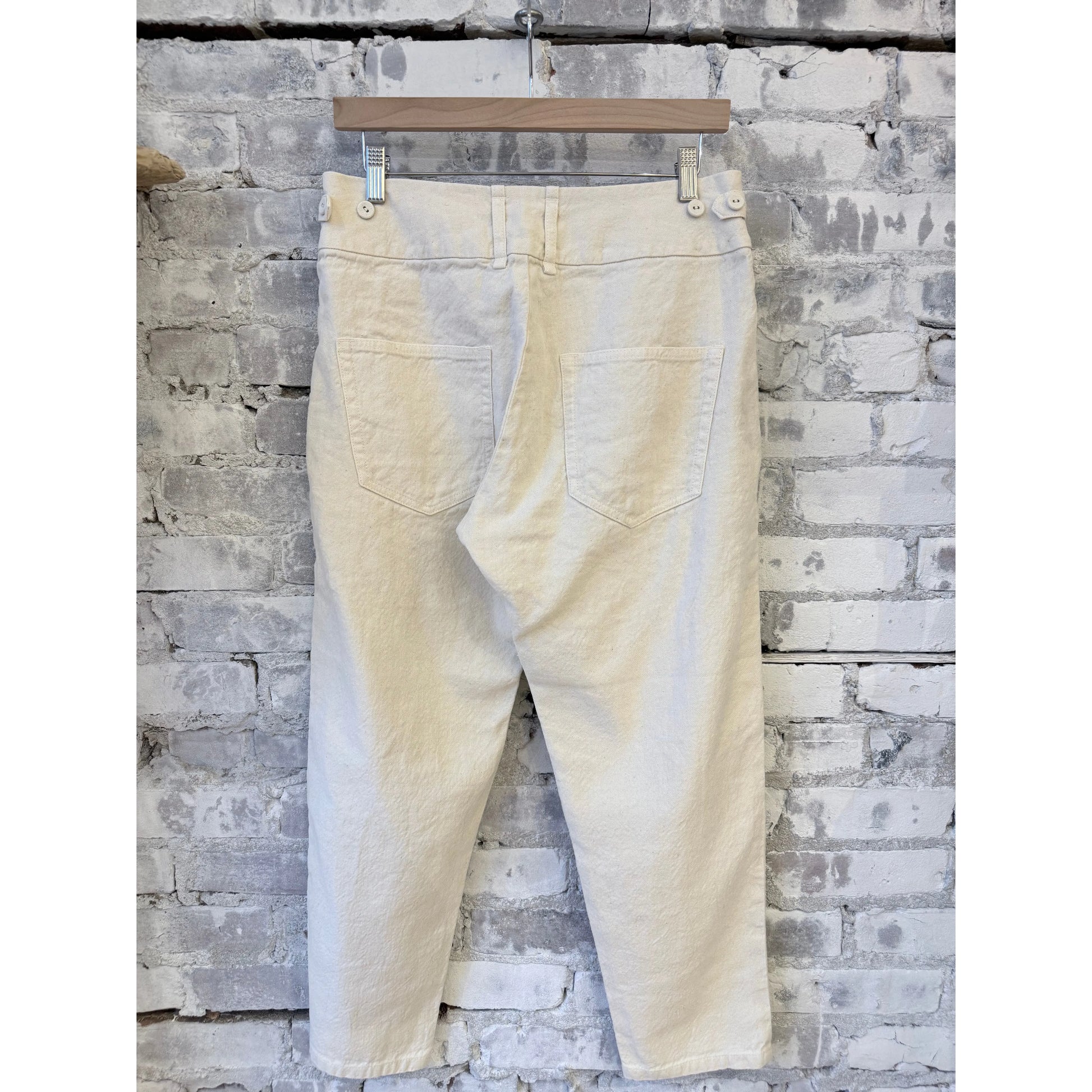 Linen Cotton Soft Twill Pant - Ivory - DUNE + SALT