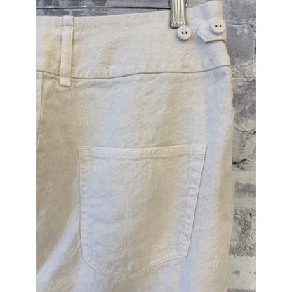 Linen Cotton Soft Twill Pant - Ivory - DUNE + SALT