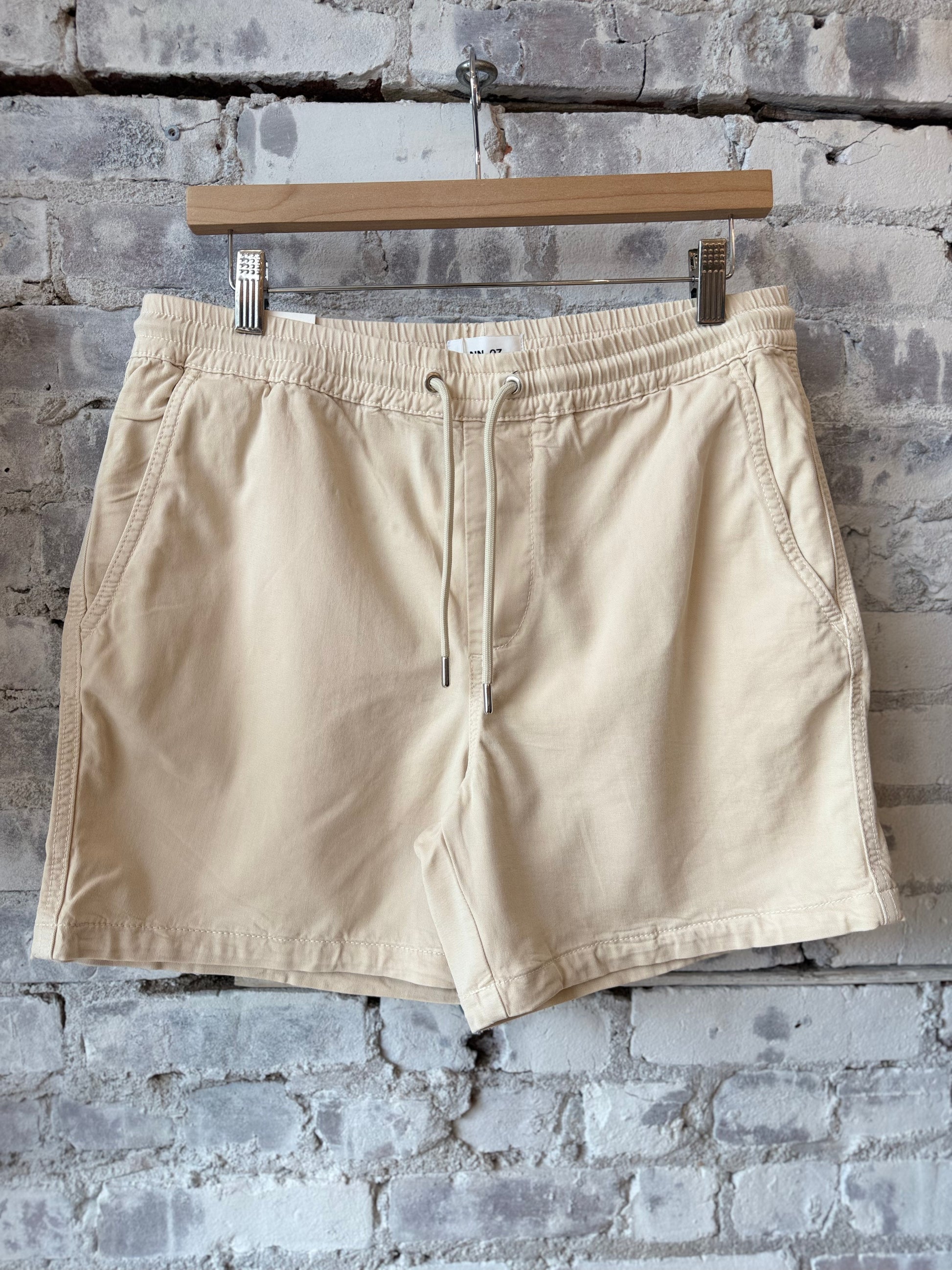 Gregor Lyocell Blend Shorts - Ivory - DUNE + SALT