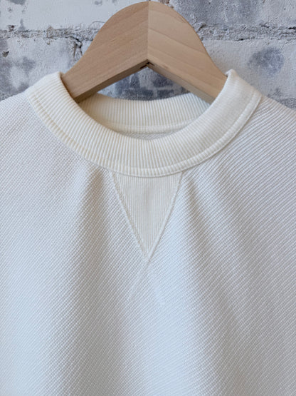 SS Cotton Mesh Crew Tee - White - DUNE + SALT