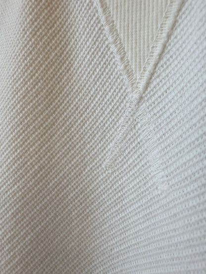 SS Cotton Mesh Crew Tee - White - DUNE + SALT