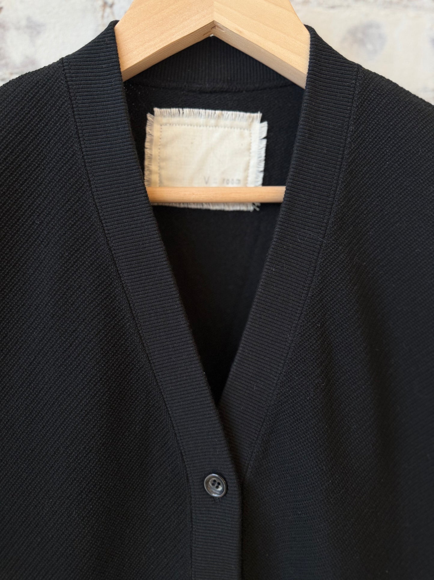 Cotton Mesh LS Cardigan - Black - DUNE + SALT