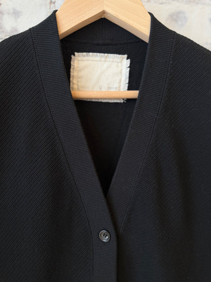 Cotton Mesh LS Cardigan - Black - DUNE + SALT