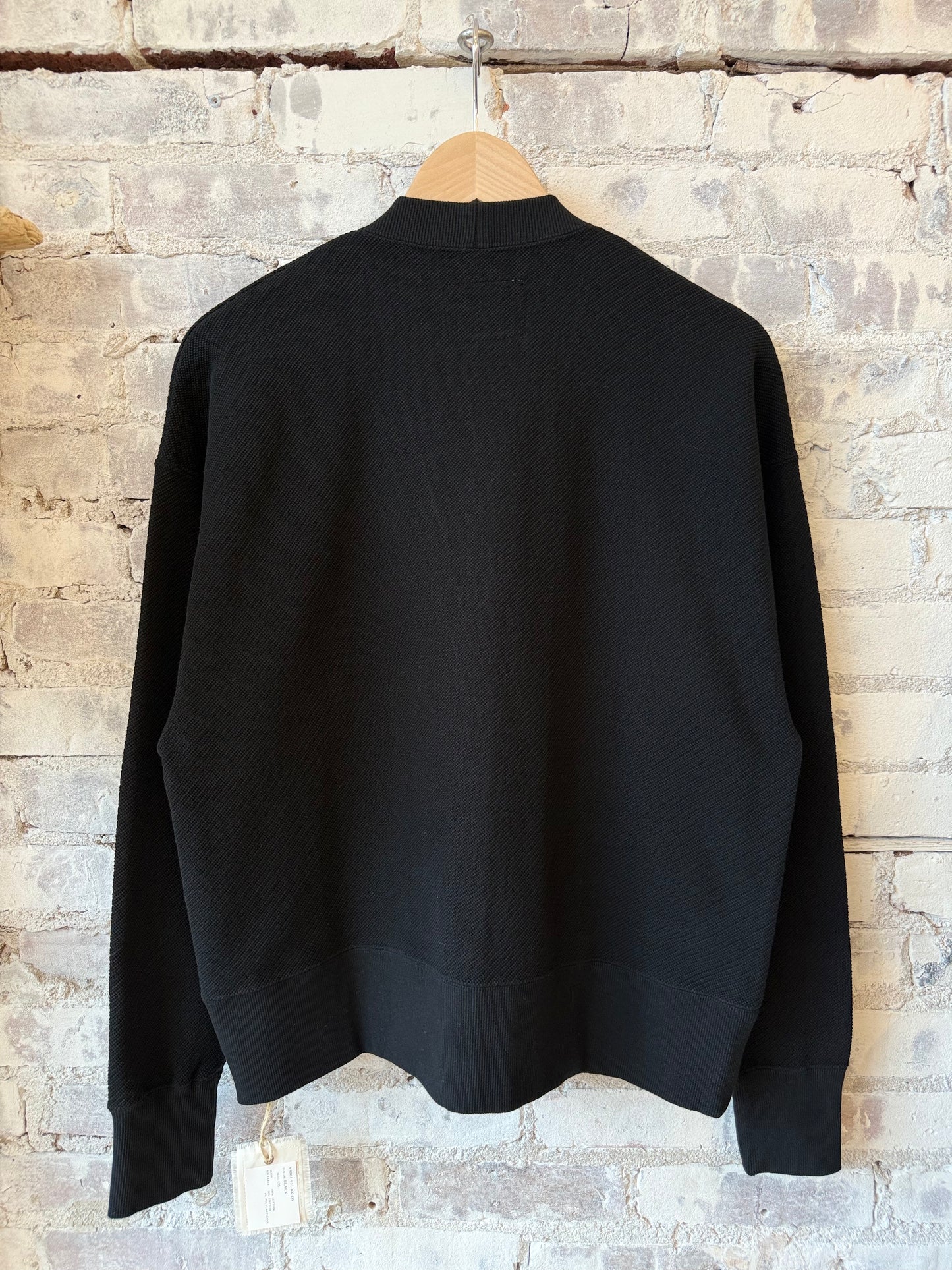 Cotton Mesh LS Cardigan - Black - DUNE + SALT