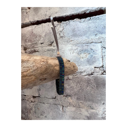 Deep blue Julie Rofman JRC2 bracelet with intricate jewelry design, featuring vibrant blue tones and elegant craftsmanship.