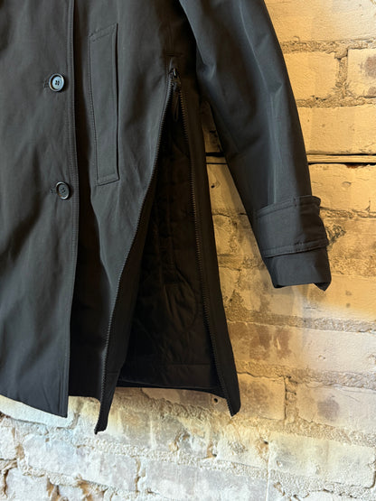 Women's black Scarlett jacket by Aspesi, stylish outerwear with a modern fit and clean design, shown on a model.