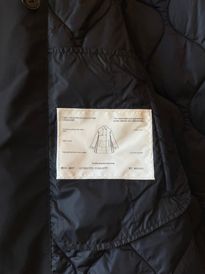Women's black Scarlett jacket by Aspesi, stylish and sleek outerwear with a modern fit, shown on a model.