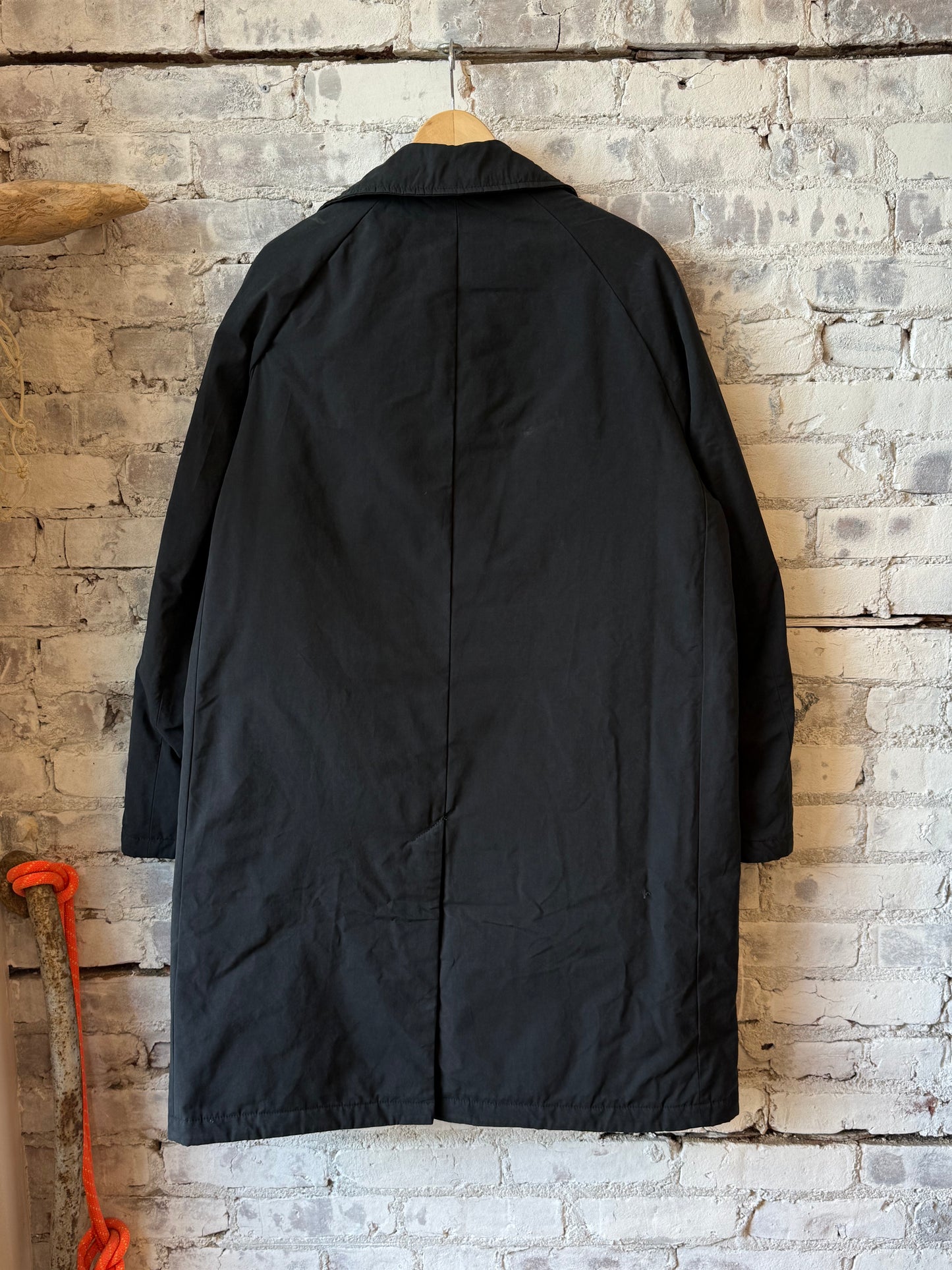 Men's Pascal wool and cashmere coat in black navy by Aspesi, featuring a tailored fit and classic design.