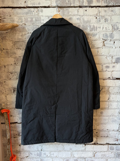 Men's Pascal wool and cashmere coat in black navy by Aspesi, featuring a tailored fit and classic design.