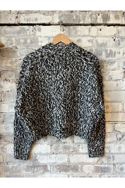 Wool Blend Cardigan - Black - DUNE + SALT