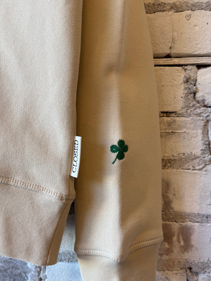 Men's crewneck sweatshirt in almond cream by Closed Men's, featuring a soft fabric and classic fit.