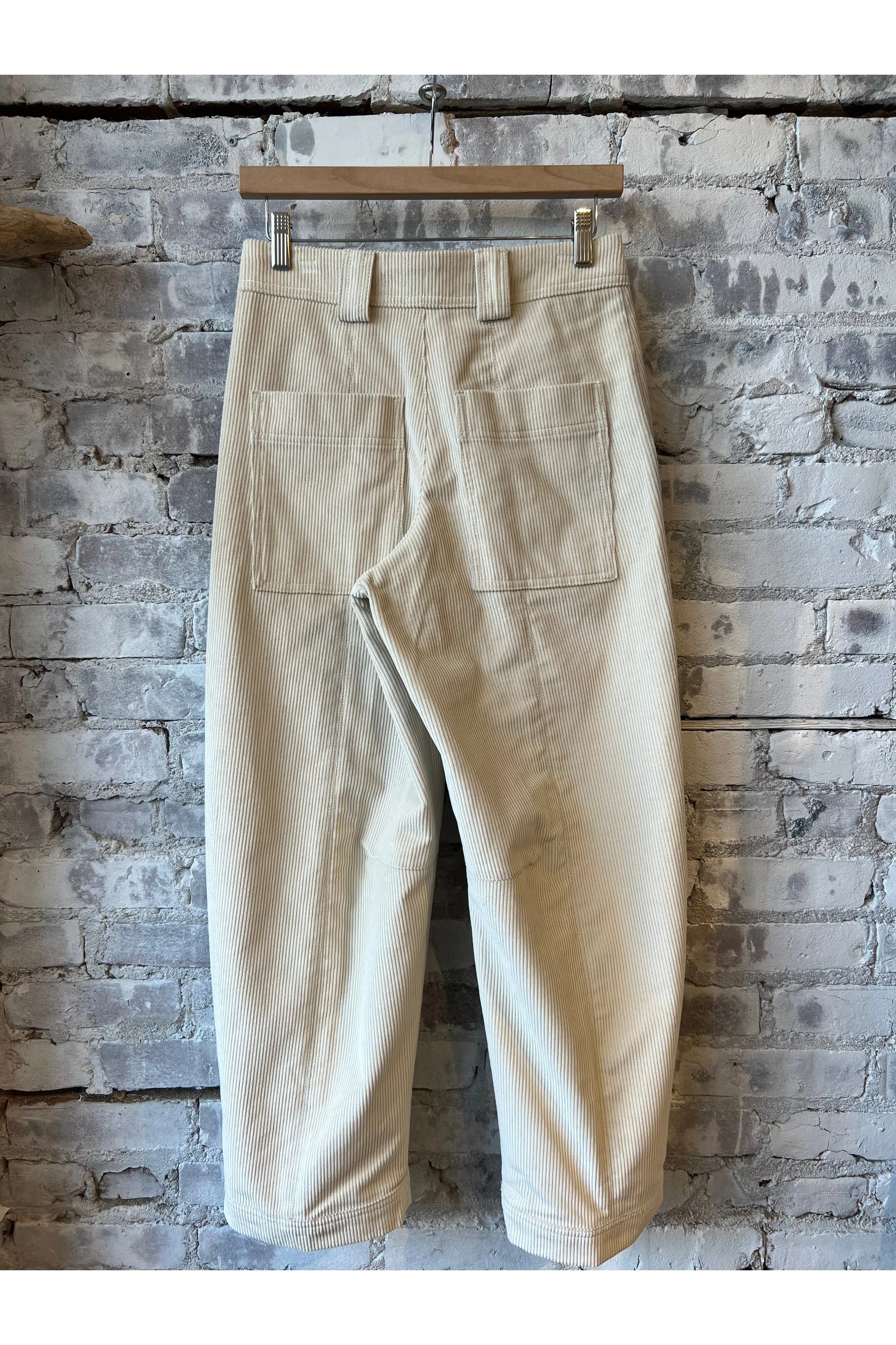 Rhannon Relaxed Corduroy Pants - Pearl Beige - DUNE + SALT