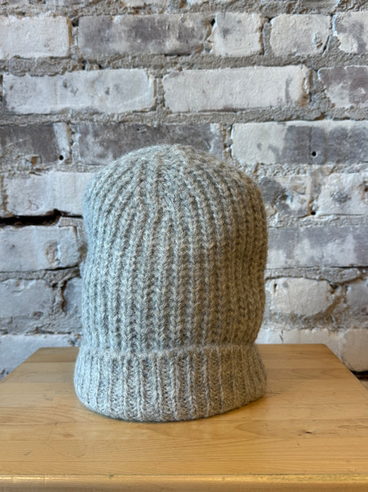 ELEVEN SIX women's Sophia Hat in pale grey melange knit texture