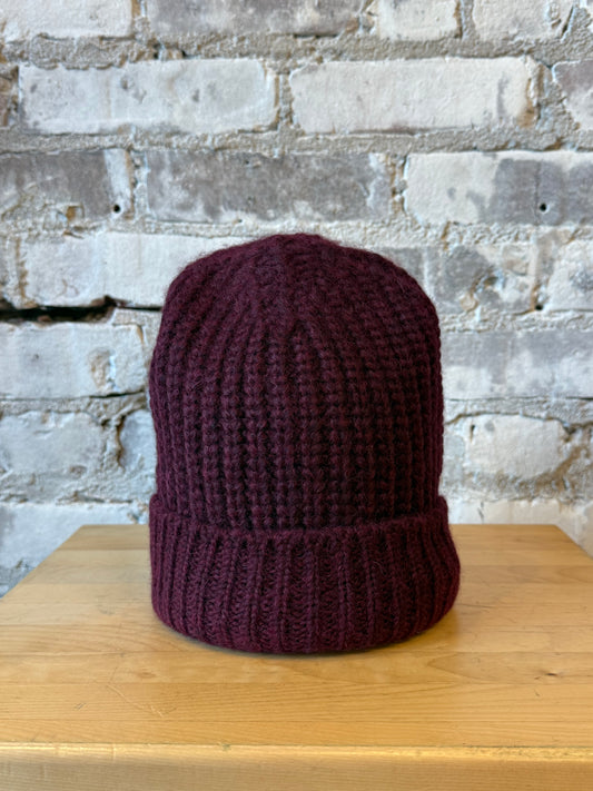 ELEVEN SIX women's Sophia Hat in merlot red wool with a classic structured brim