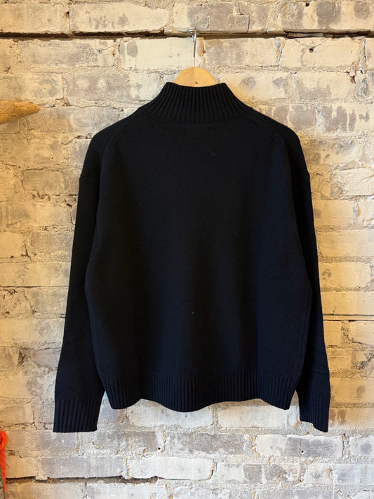 Hartford Women's Mylo knitted sweater in navy blue, front view