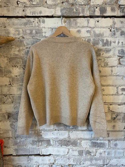 Hartford Women's Milanto knitted sweater in cream close-up view