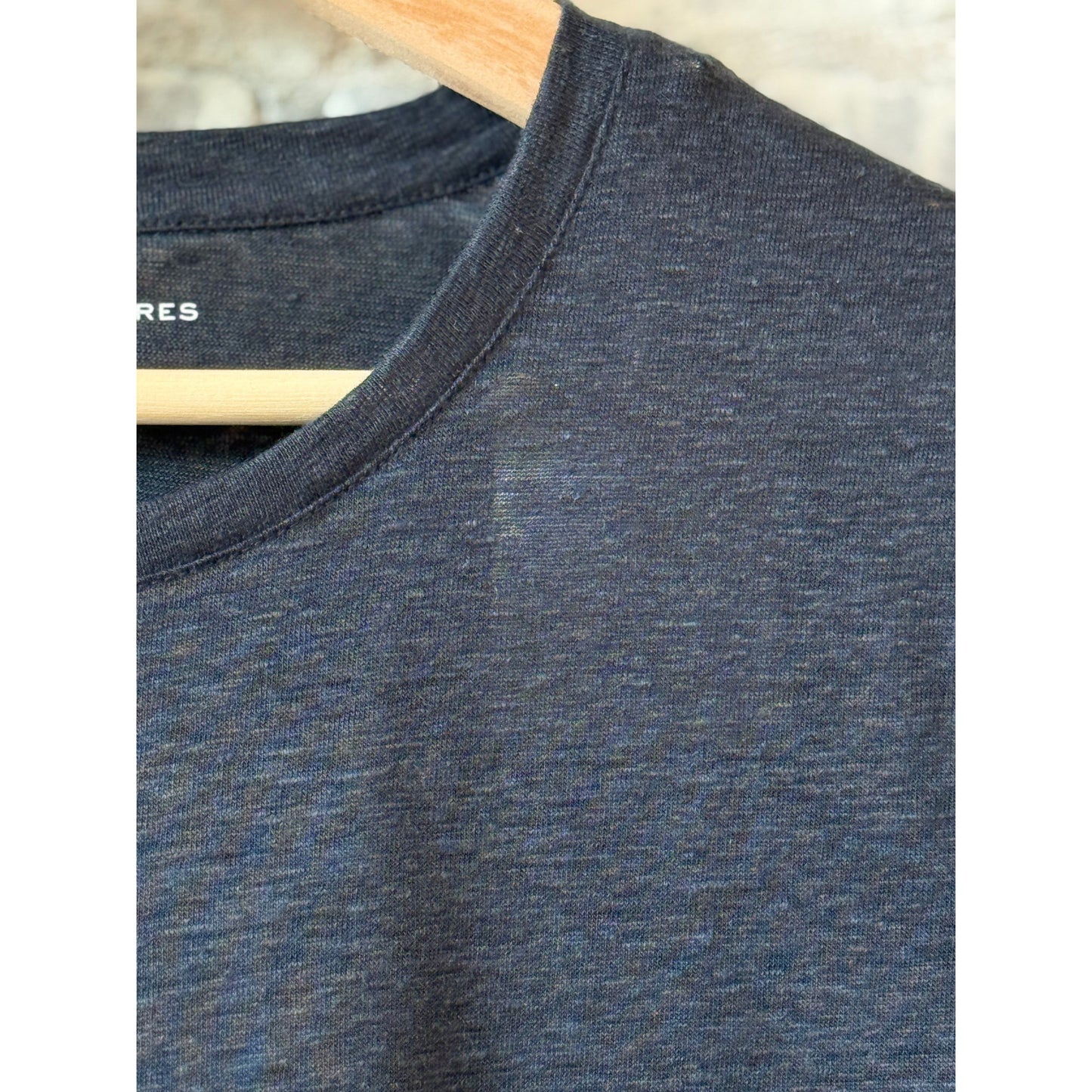Majestic Filatures Stretch Linen SS Crewneck - Marine Dim Gray