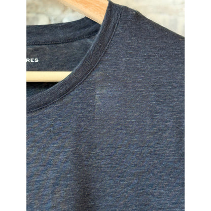 Majestic Filatures Stretch Linen SS Crewneck - Marine Dim Gray