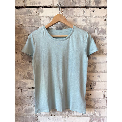 Majestic Filatures Stretch Linen SS Crewneck - Bleu Calanques Dark Gray