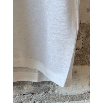 Majestic Filatures Stretch Linen SS V-Neck - Blanc Rosy Brown