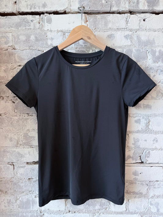 Jersey Stretch SS Crewneck - Noir