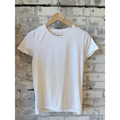 Majestic Filatures Jersey Stretch SS Crewneck - Blanc Light Gray