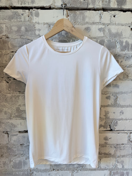 Jersey Stretch SS Crewneck - Blanc