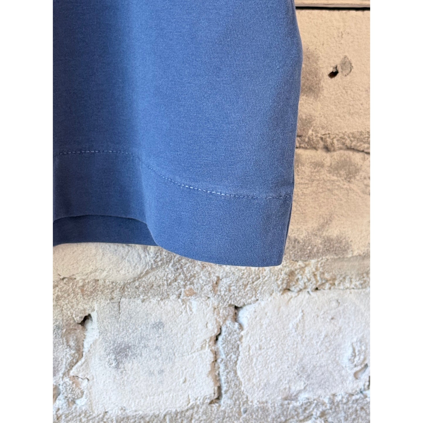 Majestic Filatures Organic Cotton Stretch Semi Relaxed SS Crewneck - Abyss Steel Blue