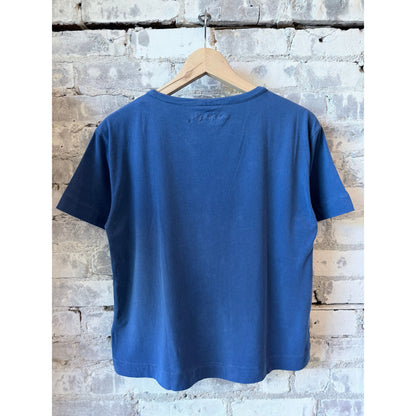 Majestic Filatures Organic Cotton Stretch Semi Relaxed SS Crewneck - Abyss Dark Slate Blue
