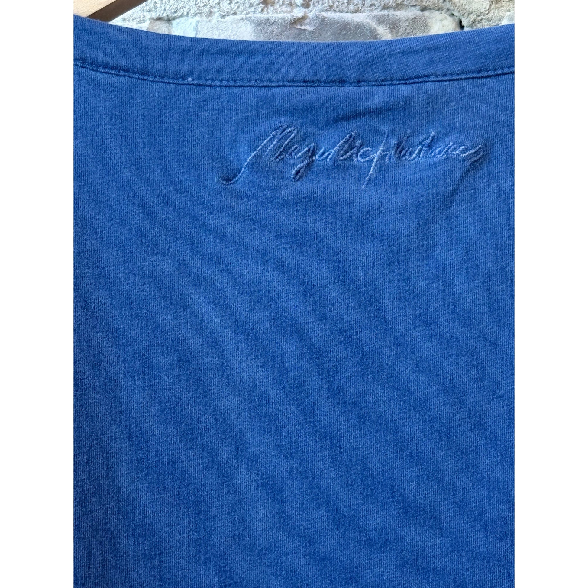 Majestic Filatures Organic Cotton Stretch Semi Relaxed SS Crewneck - Abyss Dark Slate Blue