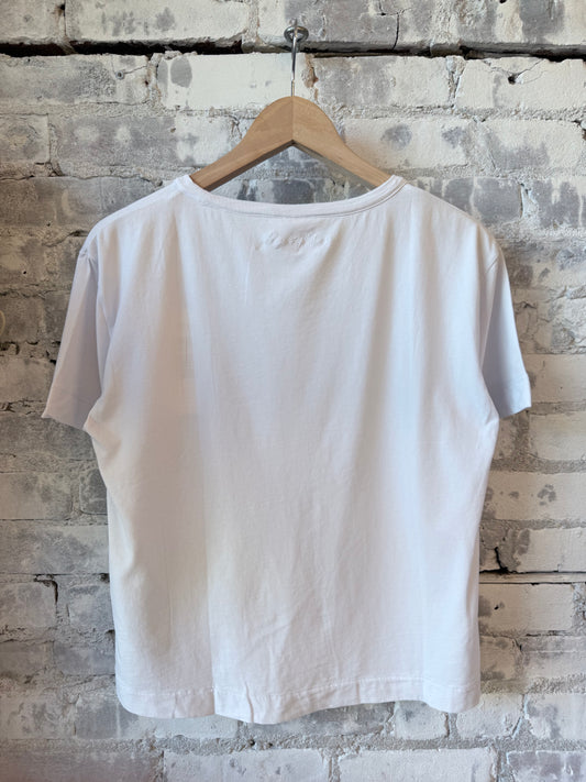 Organic Cotton Stretch Semi Relaxed SS Crewneck - Eau De Perle