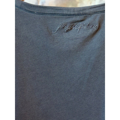 Majestic Filatures Organic Cotton Stretch Semi Relaxed SS Crewneck - Noir Dark Slate Gray