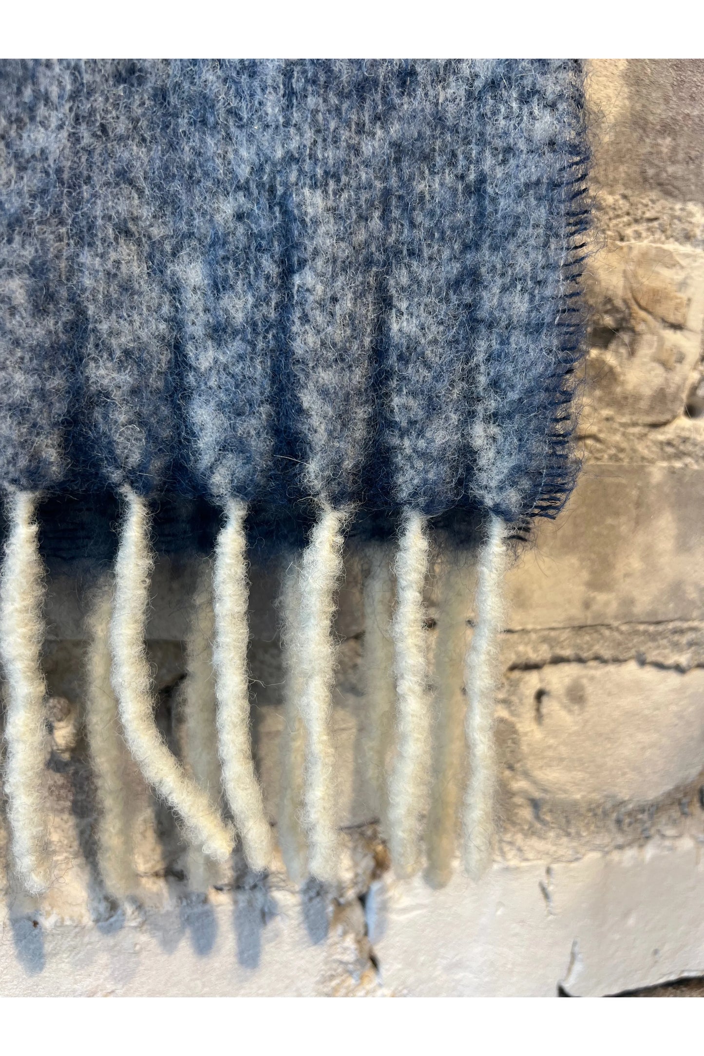 Scarf Two Wool Blend Scarf - Blue Multi - DUNE + SALT