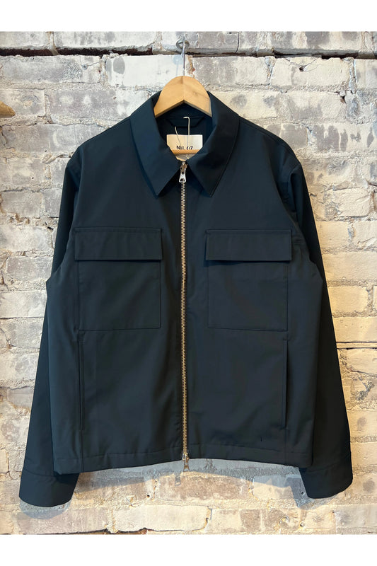 Alban Cotton Blend Overshirt - Navy Blue - DUNE + SALT
