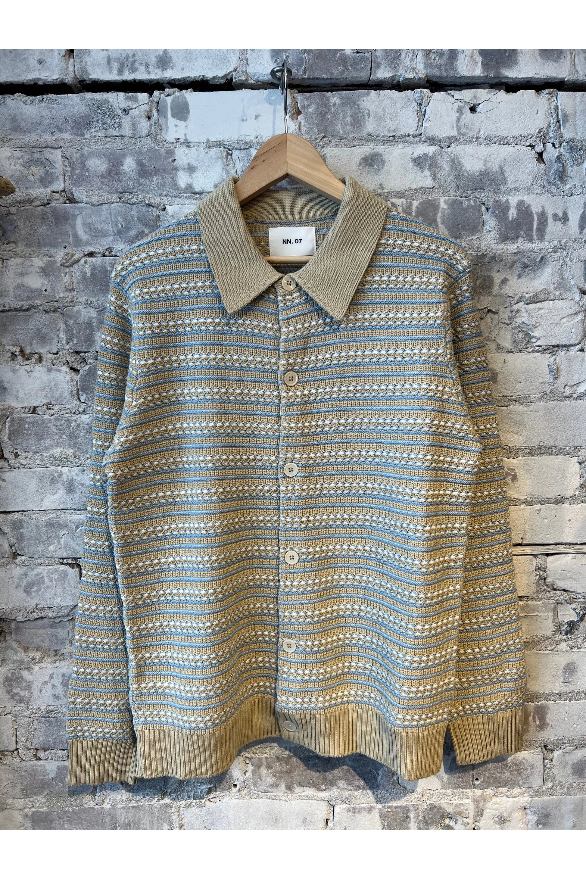 Jackie Polo Cardigan - White Pepper - DUNE + SALT