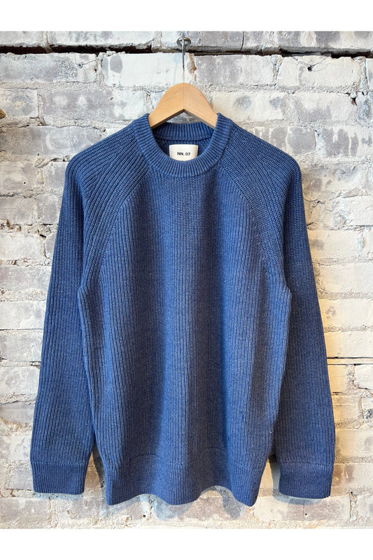 Jacobo Knitted Sweater - Gray Blue - DUNE + SALT