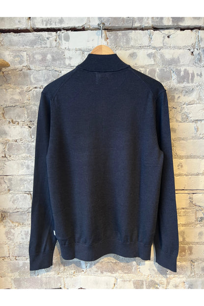 Sergio Zip Mock - Navy Multi - DUNE + SALT