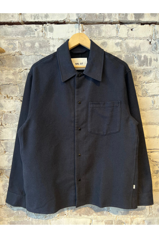 Blaze Organic Cotton Overshirt - Navy - DUNE + SALT