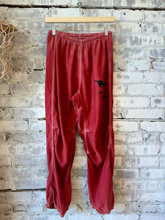 FreeCity MATTE/SATIN LOOSE DRAWCORD BIGGY PANT - Artyard Red Light Gray