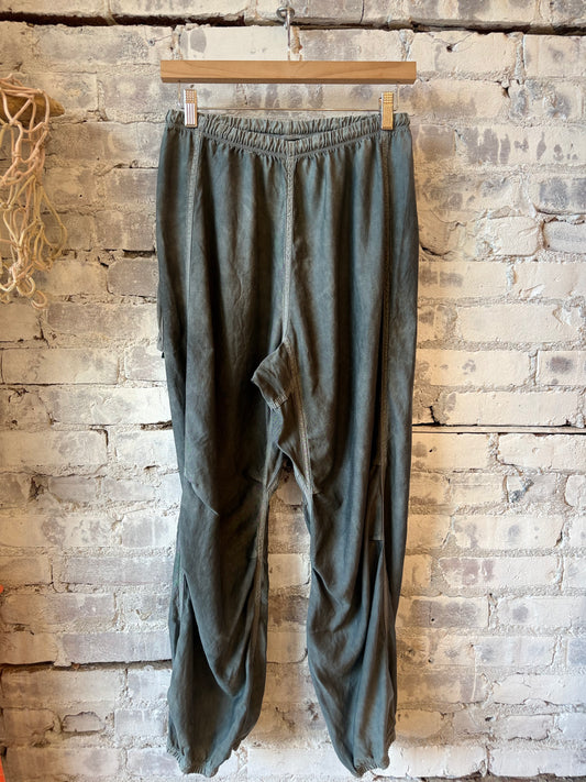 FreeCity MATTE/SATIN LOOSE DRAWCORD BIGGY PANT - Grey Art Gray