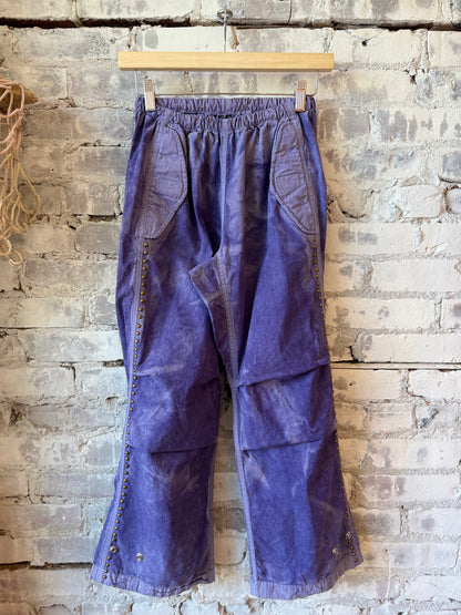 Women's lavender Poplinair Flapsnap kite pant by Freecity featuring a relaxed fit and stylish design.