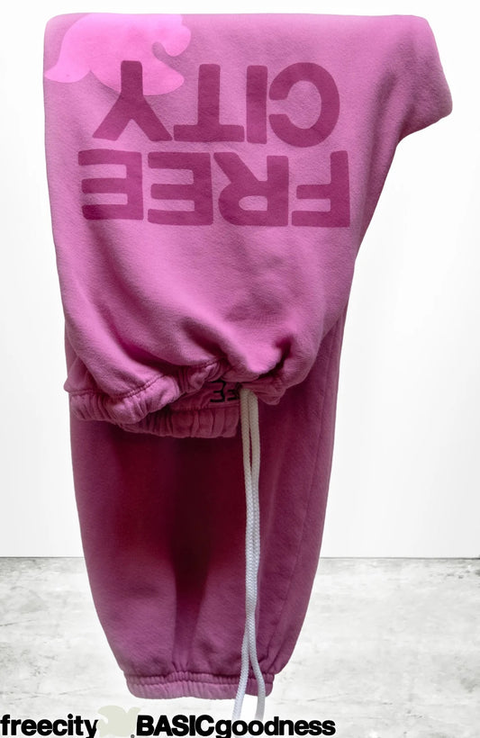 FreeCity FREECITY LARGE SWEATPANT - Pinkshroom Pinks White Smoke